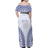 Custom Cook Islands Palmerston Family Matching Off Shoulder Maxi Dress and Hawaiian Shirt Polynesian Tribal Tattoo