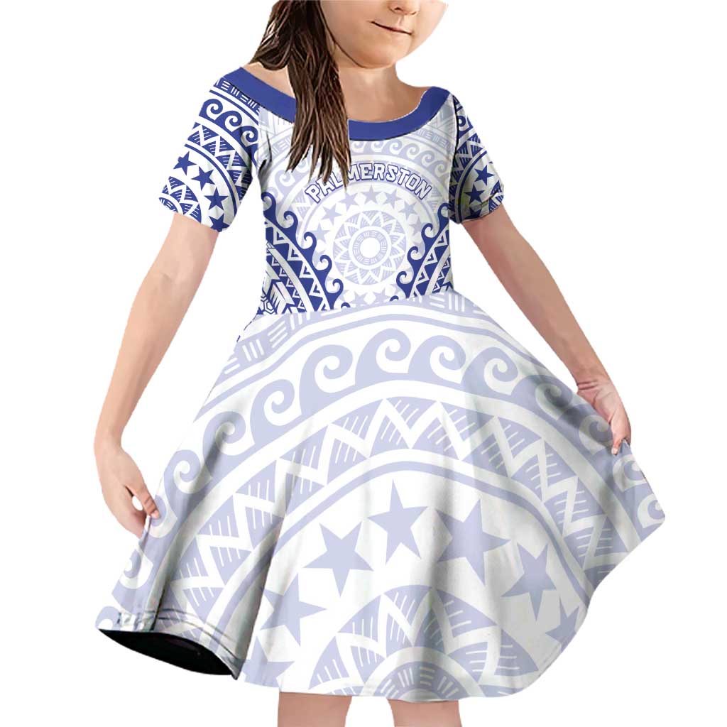 Custom Cook Islands Palmerston Family Matching Off Shoulder Short Dress and Hawaiian Shirt Polynesian Tribal Tattoo