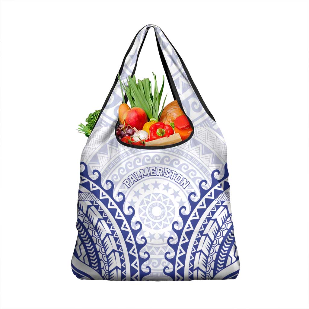 Cook Islands Palmerston Grocery Bag Polynesian Tribal Tattoo LT05 1-pack One Size Navy - Polynesian Pride
