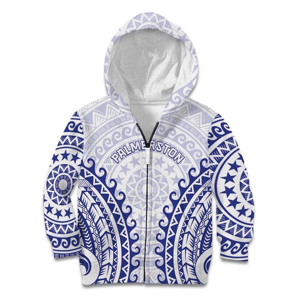 Custom Cook Islands Palmerston Kid Hoodie Polynesian Tribal Tattoo