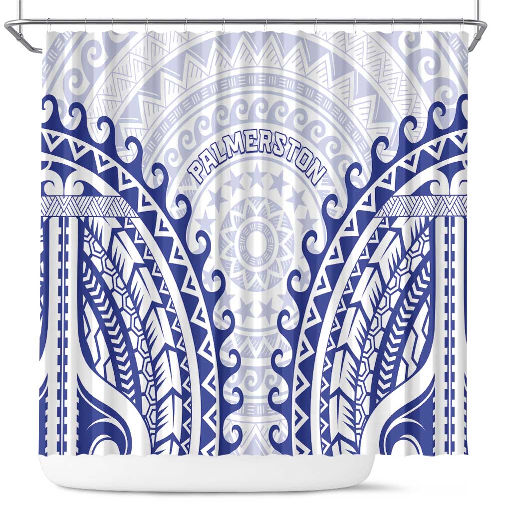 Custom Cook Islands Palmerston Shower Curtain Polynesian Tribal Tattoo