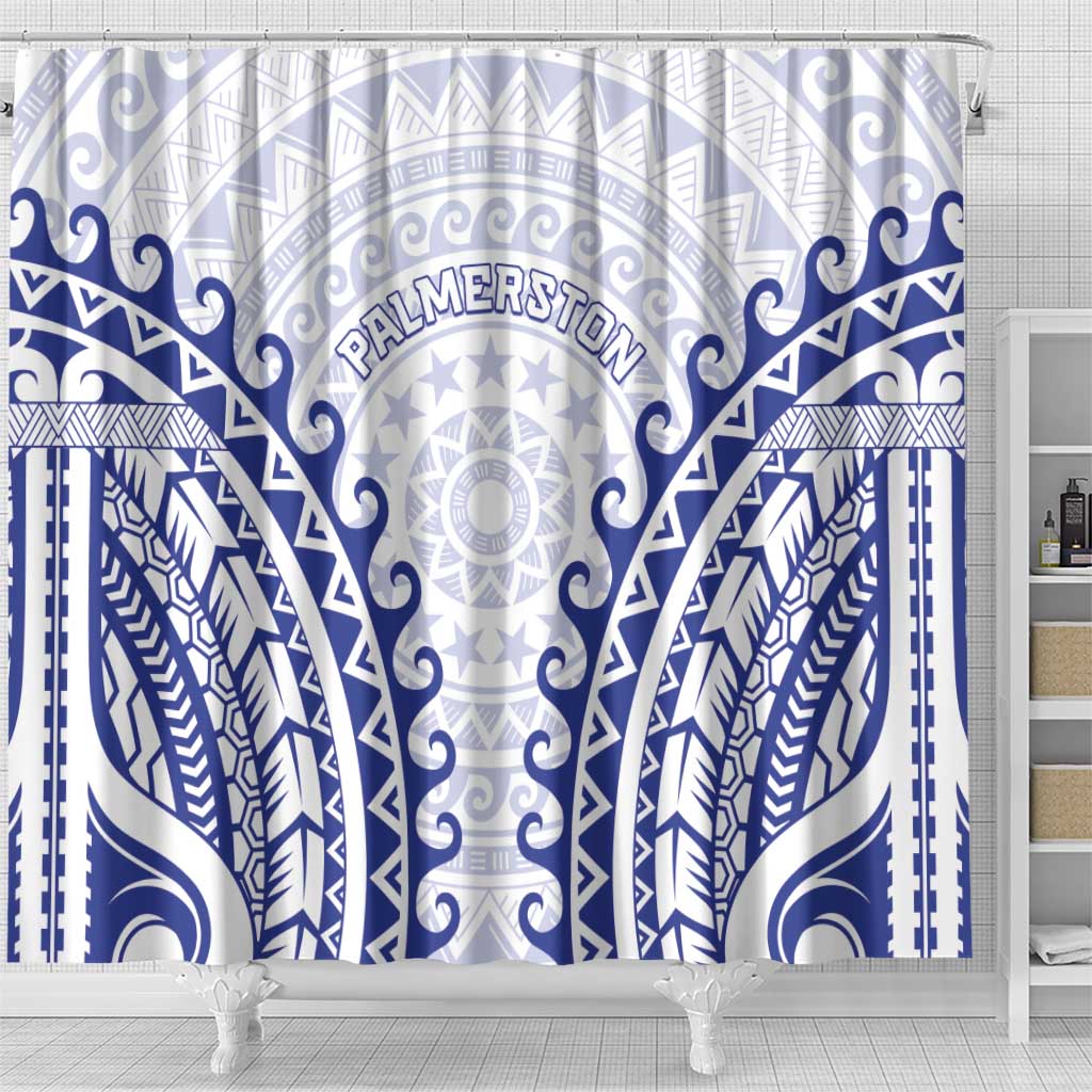 Custom Cook Islands Palmerston Shower Curtain Polynesian Tribal Tattoo