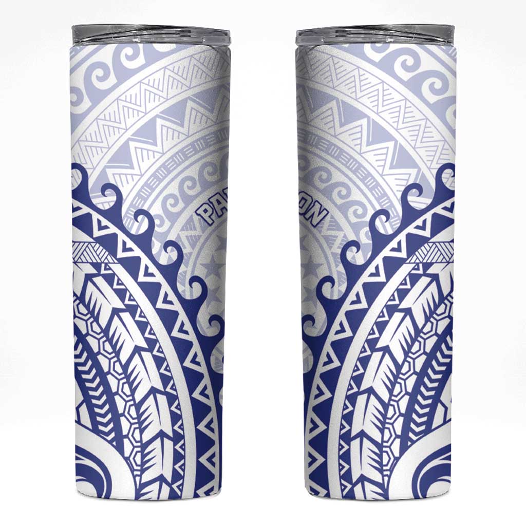 Cook Islands Palmerston Skinny Tumbler Polynesian Tribal Tattoo LT05 Navy - Polynesian Pride
