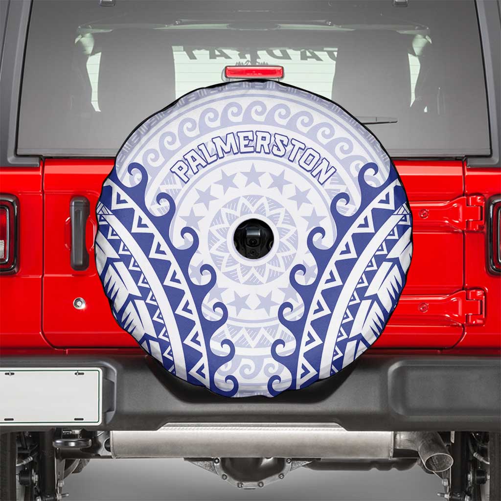 Custom Cook Islands Palmerston Spare Tire Cover Polynesian Tribal Tattoo