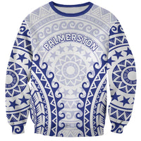 Custom Cook Islands Palmerston Sweatshirt Polynesian Tribal Tattoo