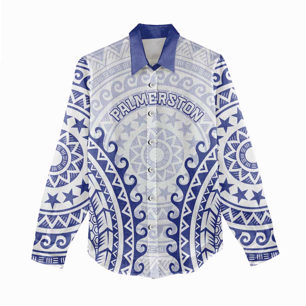 Custom Cook Islands Palmerston Women Casual Shirt Polynesian Tribal Tattoo LT05 - Polynesian Pride