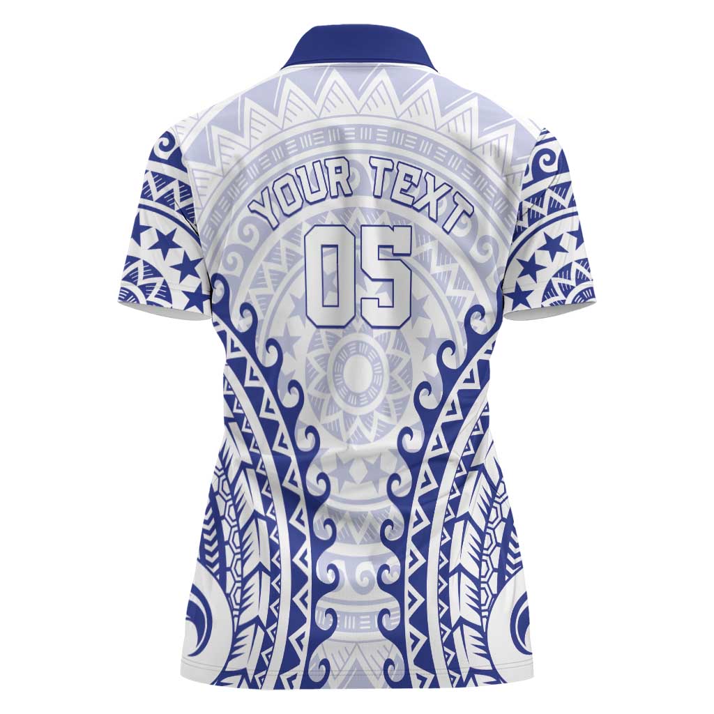 Custom Cook Islands Palmerston Women Polo Shirt Polynesian Tribal Tattoo