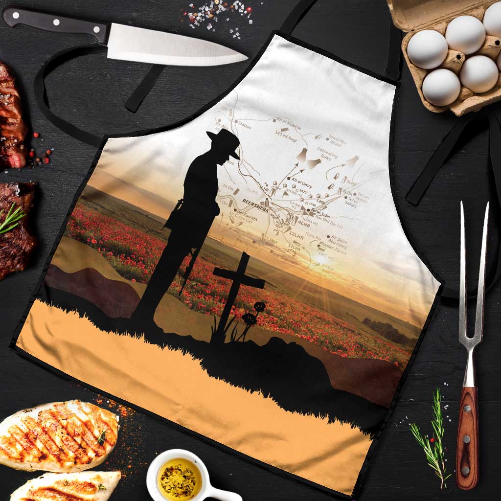 Australia And New Zealand ANZAC Day Apron Battle Of Beersheba LT05 Beige - Polynesian Pride