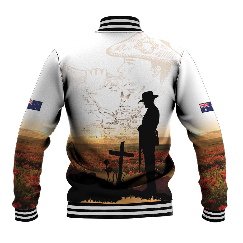 Australia And New Zealand ANZAC Day Baseball Jacket Battle Of Beersheba LT05 - Polynesian Pride