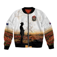 Australia And New Zealand ANZAC Day Bomber Jacket Battle Of Beersheba LT05 Unisex Beige - Polynesian Pride