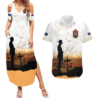 Australia And New Zealand ANZAC Day Couples Matching Summer Maxi Dress and Hawaiian Shirt Battle Of Beersheba LT05 Beige - Polynesian Pride