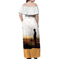 Australia And New Zealand ANZAC Day Family Matching Off Shoulder Maxi Dress and Hawaiian Shirt Battle Of Beersheba LT05 - Polynesian Pride