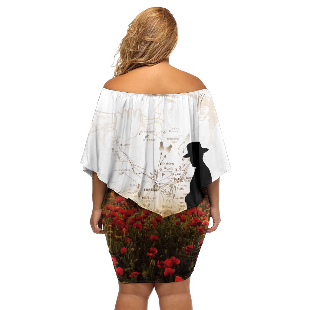 Australia And New Zealand ANZAC Day Off Shoulder Short Dress Battle Of Beersheba