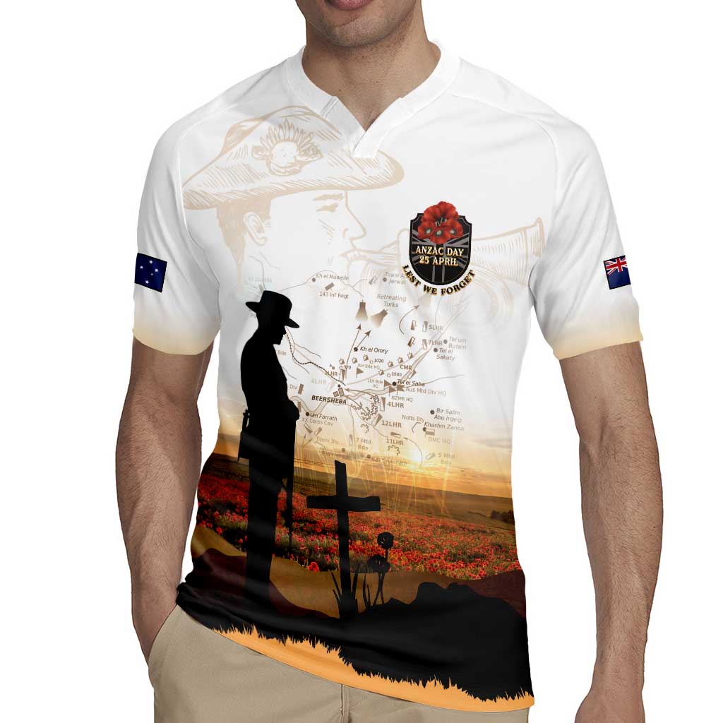 Australia And New Zealand ANZAC Day Rugby Jersey Battle Of Beersheba LT05 - Polynesian Pride