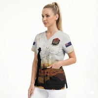 Australia And New Zealand ANZAC Day Scrub Top Battle Of Beersheba LT05 - Polynesian Pride