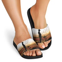 Australia And New Zealand ANZAC Day Slide Sandals Battle Of Beersheba LT05 - Polynesian Pride
