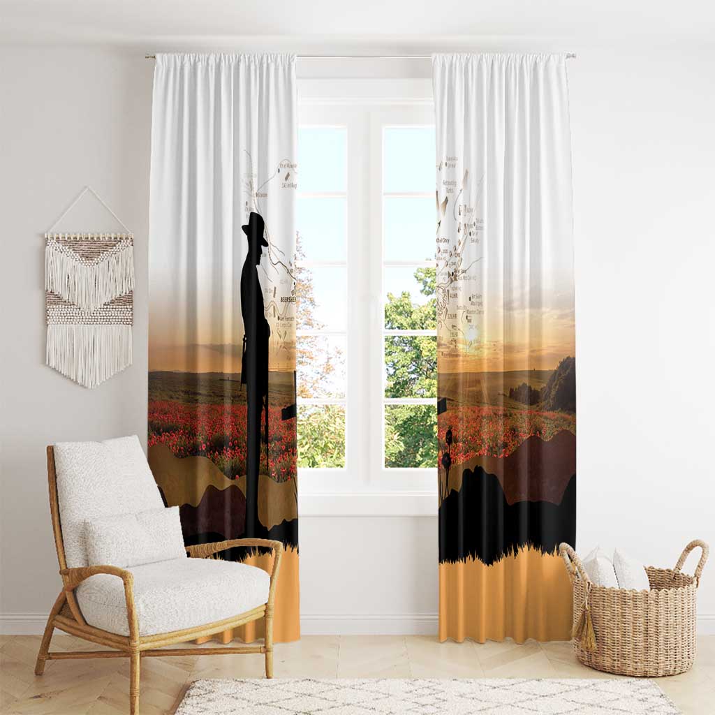 Australia And New Zealand ANZAC Day Window Curtain Battle Of Beersheba LT05 - Polynesian Pride