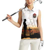 Australia And New Zealand ANZAC Day Women Sleeveless Polo Shirt Battle Of Beersheba LT05 - Polynesian Pride