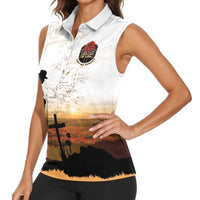 Australia And New Zealand ANZAC Day Women Sleeveless Polo Shirt Battle Of Beersheba LT05 - Polynesian Pride