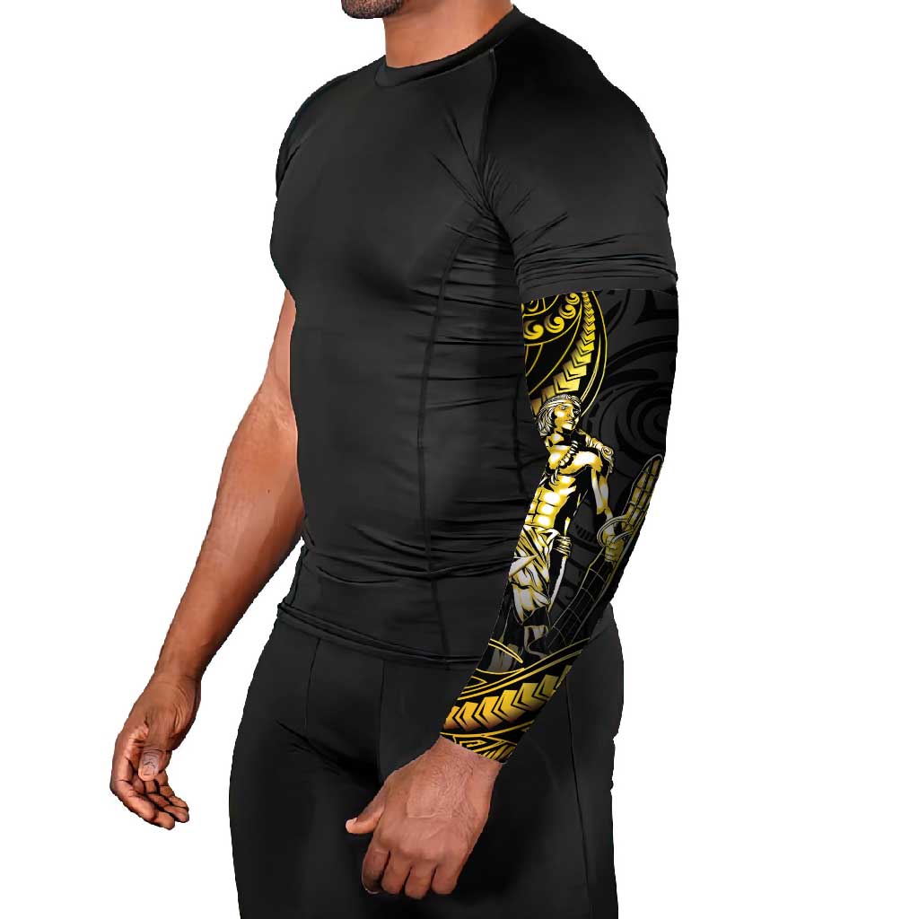 Filipinos Lapu Lapu Hero Arm Sleeves Gold Polynesian Tribal Tattoo