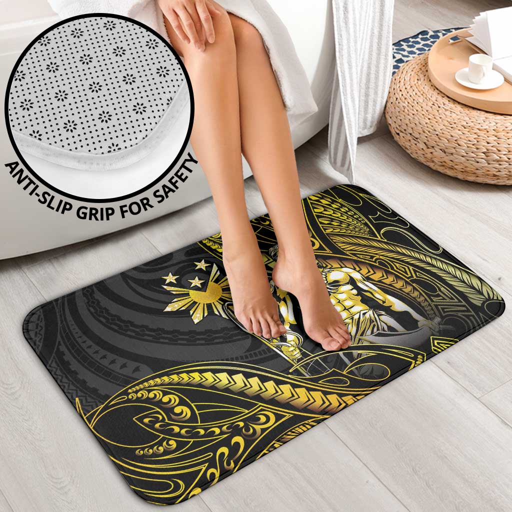 Filipinos Lapu Lapu Hero Bathroom Set Gold Polynesian Tribal Tattoo