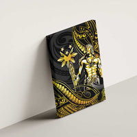 Filipinos Lapu Lapu Hero Canvas Wall Art Gold Polynesian Tribal Tattoo