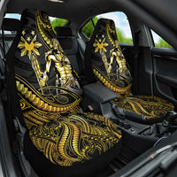 Filipinos Lapu Lapu Hero Car Seat Cover Gold Polynesian Tribal Tattoo LT05 One Size Gold - Polynesian Pride