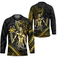Filipinos Lapu Lapu Hero Hockey Jersey Gold Polynesian Tribal Tattoo