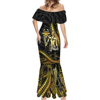 Filipinos Lapu Lapu Hero Mermaid Dress Gold Polynesian Tribal Tattoo LT05 - Polynesian Pride