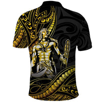 Filipinos Lapu Lapu Hero Polo Shirt Gold Polynesian Tribal Tattoo LT05 - Polynesian Pride