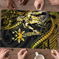 Filipinos Lapu Lapu Hero Puzzle Gold Polynesian Tribal Tattoo LT05 - Polynesian Pride
