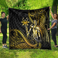 Filipinos Lapu Lapu Hero Quilt Gold Polynesian Tribal Tattoo LT05 - Polynesian Pride