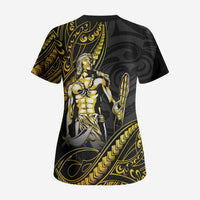 Filipinos Lapu Lapu Hero Scrub Top Gold Polynesian Tribal Tattoo