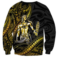 Filipinos Lapu Lapu Hero Sweatshirt Gold Polynesian Tribal Tattoo LT05 - Polynesian Pride