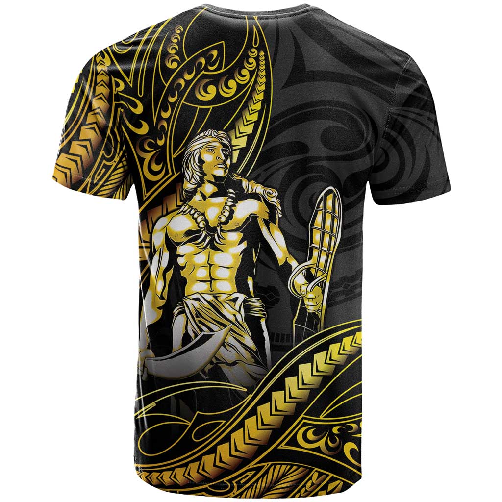 Filipinos Lapu Lapu Hero T Shirt Gold Polynesian Tribal Tattoo LT05 - Polynesian Pride
