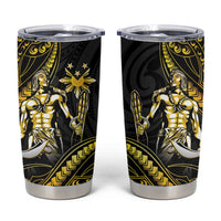 Filipinos Lapu Lapu Hero Tumbler Cup Gold Polynesian Tribal Tattoo LT05 Gold - Polynesian Pride