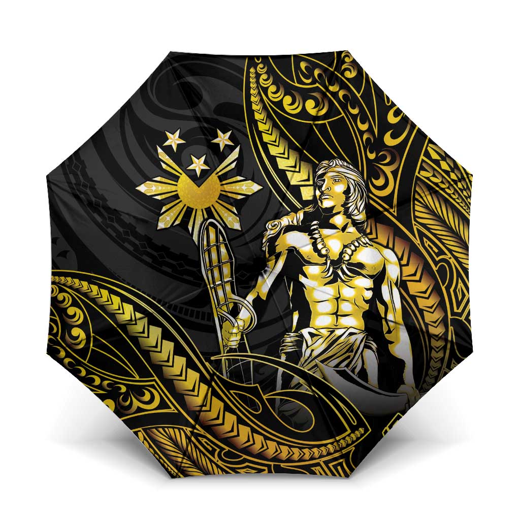 Filipinos Lapu Lapu Hero Umbrella Gold Polynesian Tribal Tattoo