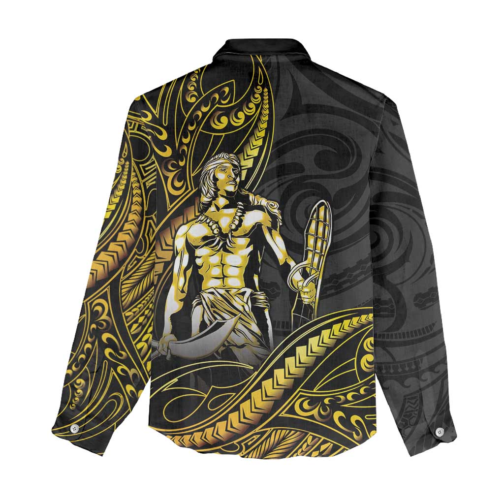 Filipinos Lapu Lapu Hero Women Casual Shirt Gold Polynesian Tribal Tattoo