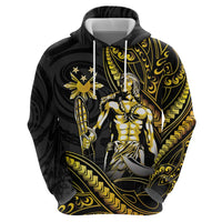 Filipinos Lapu Lapu Hero Zip Hoodie Gold Polynesian Tribal Tattoo LT05 - Polynesian Pride