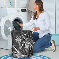 Filipinos Lapu Lapu Hero Laundry Basket Black Polynesian Tribal Tattoo