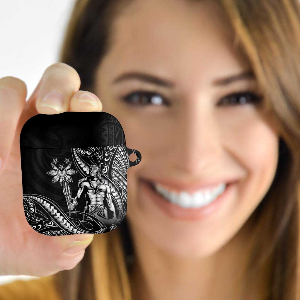 Filipinos Lapu Lapu Hero AirPods Case Black Polynesian Tribal Tattoo LT05 - Polynesian Pride