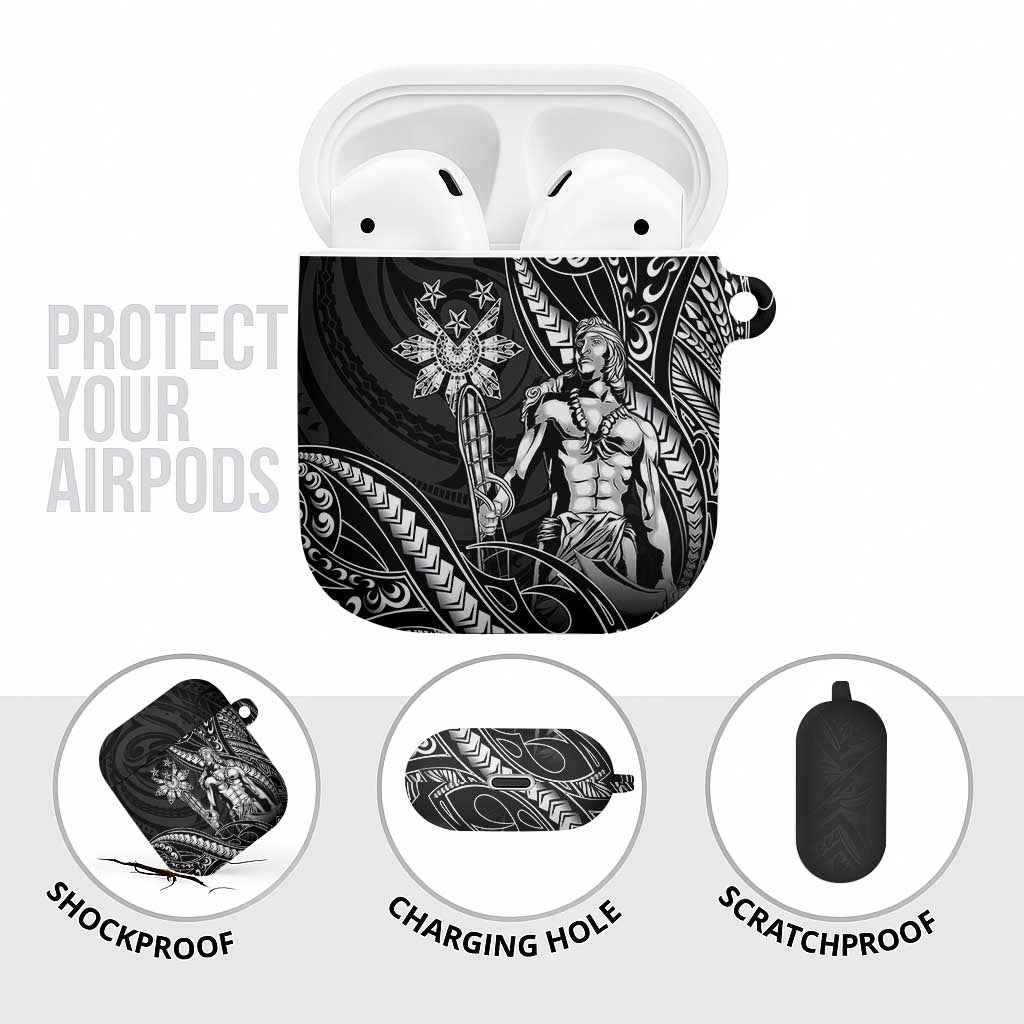 Filipinos Lapu Lapu Hero AirPods Case Black Polynesian Tribal Tattoo LT05 - Polynesian Pride