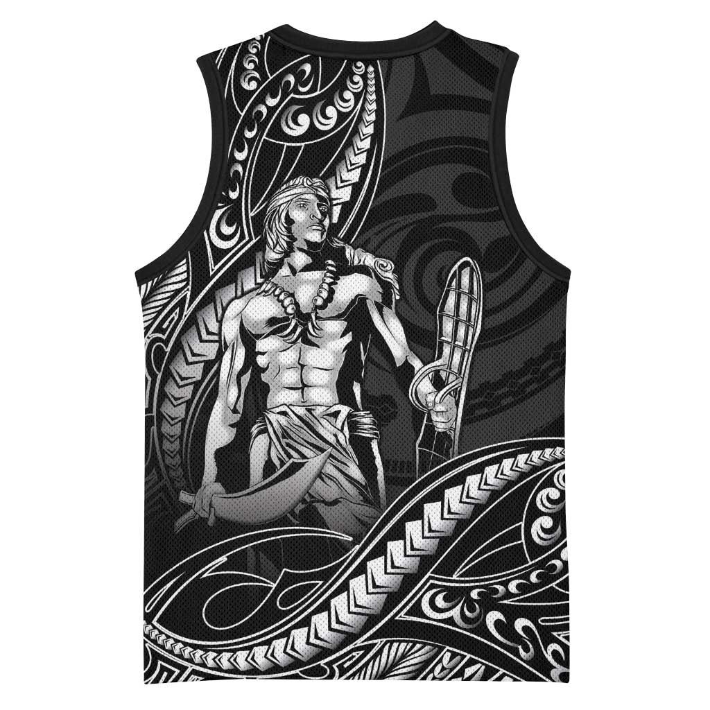 Filipinos Lapu Lapu Hero Basketball Jersey Black Polynesian Tribal Tattoo LT05 - Polynesian Pride