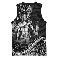 Filipinos Lapu Lapu Hero Basketball Jersey Black Polynesian Tribal Tattoo LT05 - Polynesian Pride