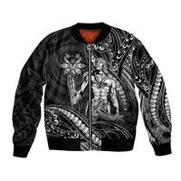 Filipinos Lapu Lapu Hero Bomber Jacket Black Polynesian Tribal Tattoo