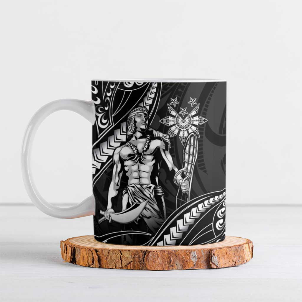 Filipinos Lapu Lapu Hero Ceramic Mug Black Polynesian Tribal Tattoo