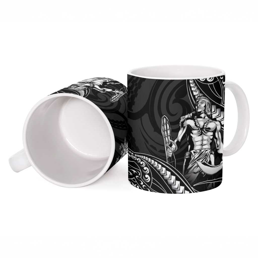 Filipinos Lapu Lapu Hero Ceramic Mug Black Polynesian Tribal Tattoo