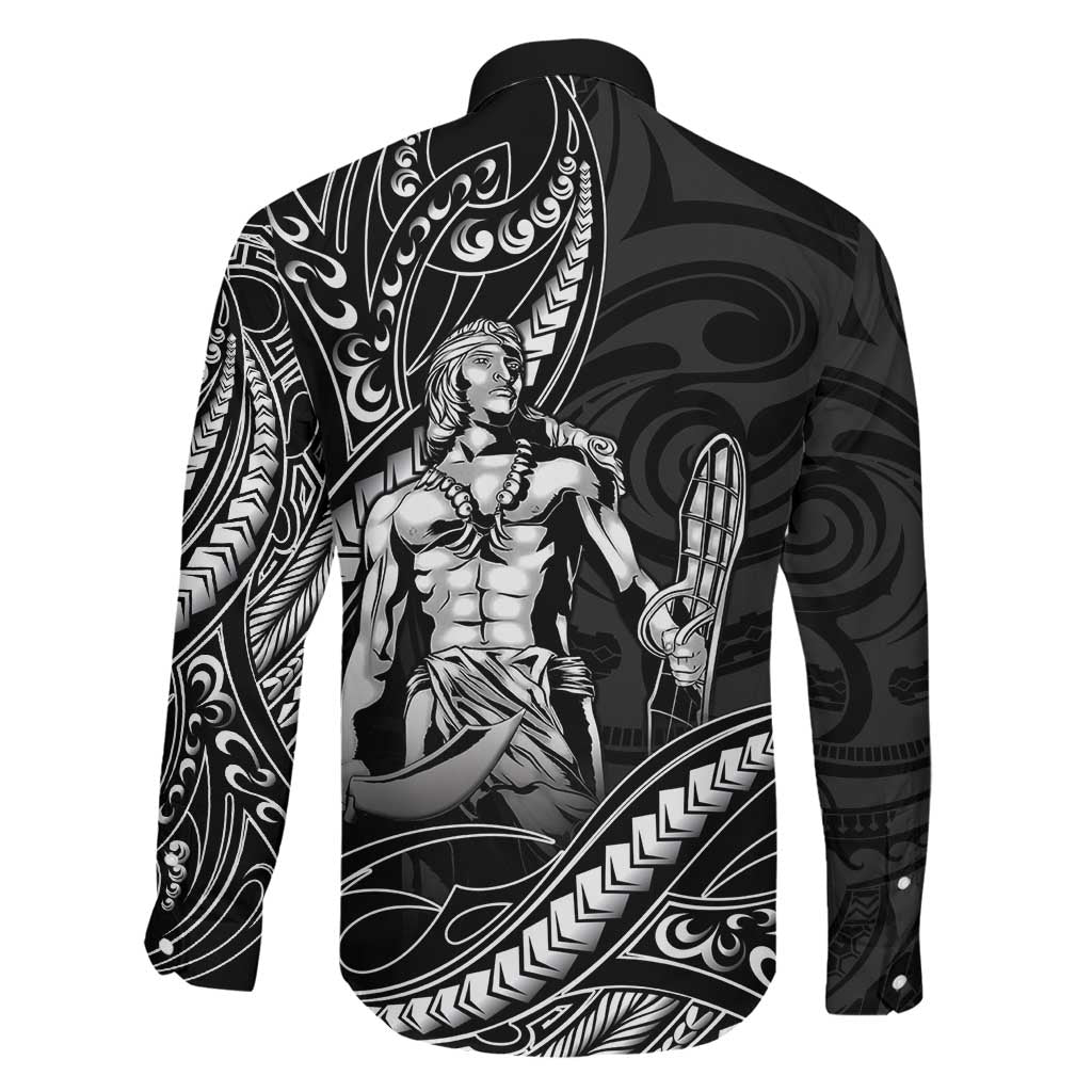 Filipinos Lapu Lapu Hero Family Matching Mermaid Dress and Hawaiian Shirt Black Polynesian Tribal Tattoo LT05 - Polynesian Pride