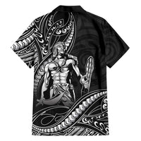 Filipinos Lapu Lapu Hero Family Matching Summer Maxi Dress and Hawaiian Shirt Black Polynesian Tribal Tattoo LT05 - Polynesian Pride