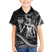 Filipinos Lapu Lapu Hero Family Matching Summer Maxi Dress and Hawaiian Shirt Black Polynesian Tribal Tattoo LT05 Son's Shirt Black - Polynesian Pride